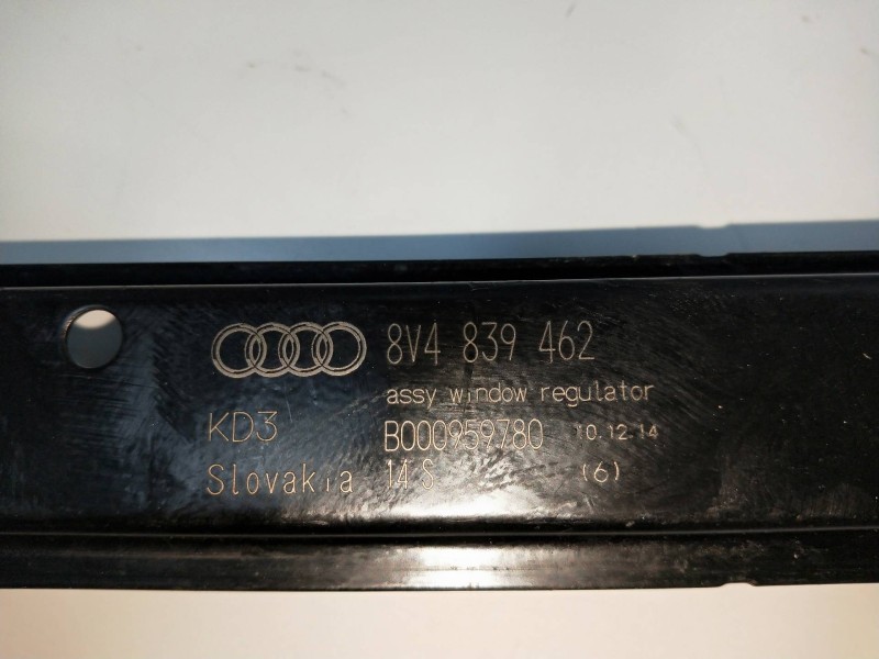 Recambio de elevalunas trasero derecho para audi a3 (8v) 1.6 tdi referencia OEM IAM 850202086 8V839462 4P