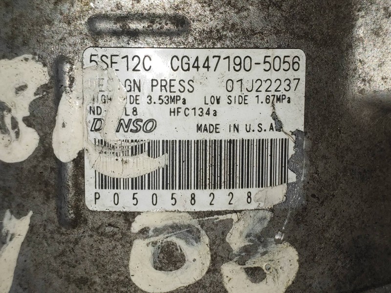 Recambio de compresor aire acondicionado para dodge caliber se referencia OEM IAM CG4471905056 01J22237 