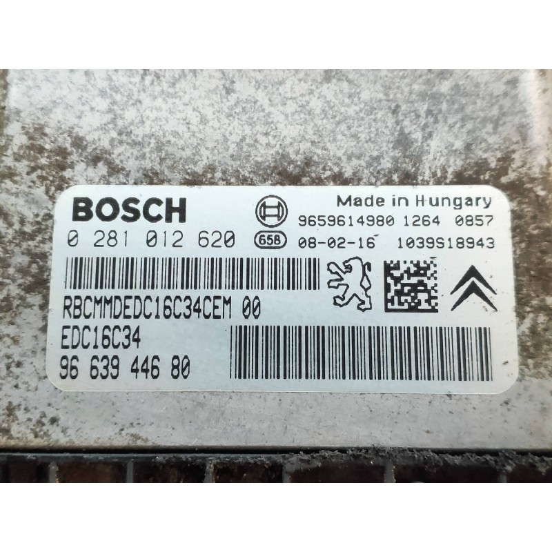 Recambio de centralita motor uce para peugeot partner (s2) combi plus referencia OEM IAM 0281012620 9663944680 9659614980 1039S1