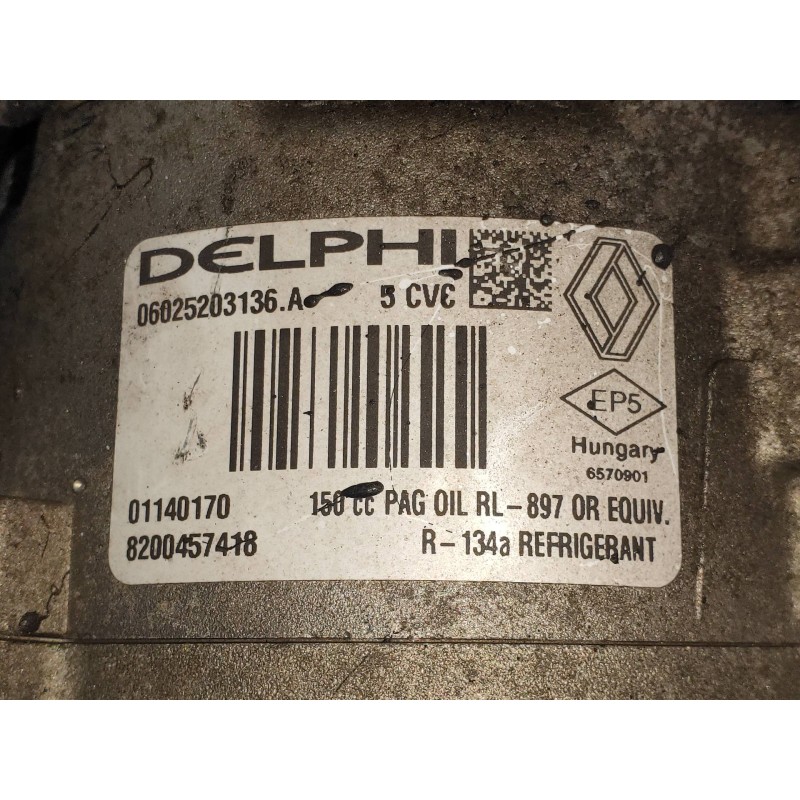 Recambio de compresor aire acondicionado para renault megane ii coupe/cabrio confort authentique referencia OEM IAM 01140170 820