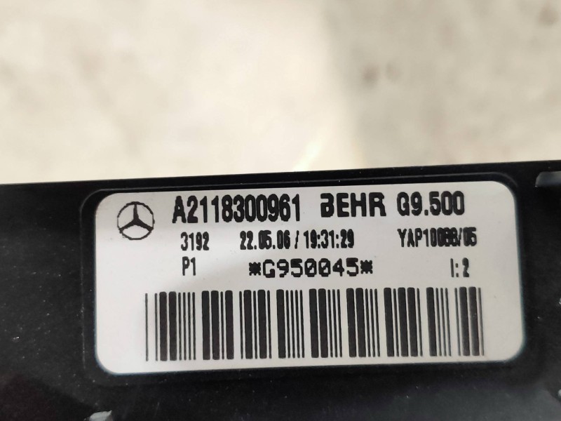 Recambio de resistencia calefaccion para mercedes clase e (w211) berlina e 220 cdi (211.008) referencia OEM IAM A2118300961 5HB0