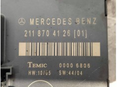 Recambio de centralita cierre para mercedes clase e (w211) berlina e 220 cdi (211.008) referencia OEM IAM 2118704126 00006806  2
