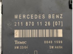 Recambio de centralita cierre para mercedes clase e (w211) berlina e 220 cdi (211.008) referencia OEM IAM 2118701126 00401599  2