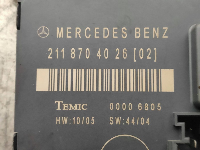 Recambio de centralita cierre para mercedes clase e (w211) berlina e 220 cdi (211.008) referencia OEM IAM 2118704026 00006805 
