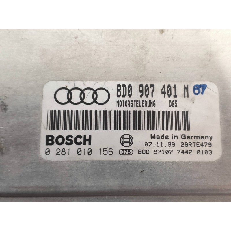 Recambio de centralita motor uce para audi a4 berlina (b5) 2.5 tdi quattro referencia OEM IAM 0281010156 8D0907401M 28RTE479 BOS