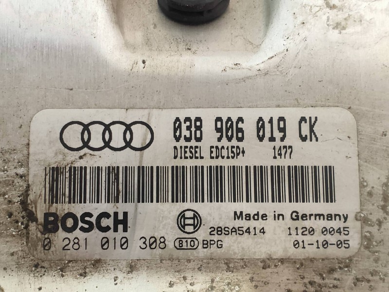 Recambio de centralita motor uce para audi a3 (8l) 1.9 tdi ambiente referencia OEM IAM 0281010308 038906019CK 28SA5414 BOSCH