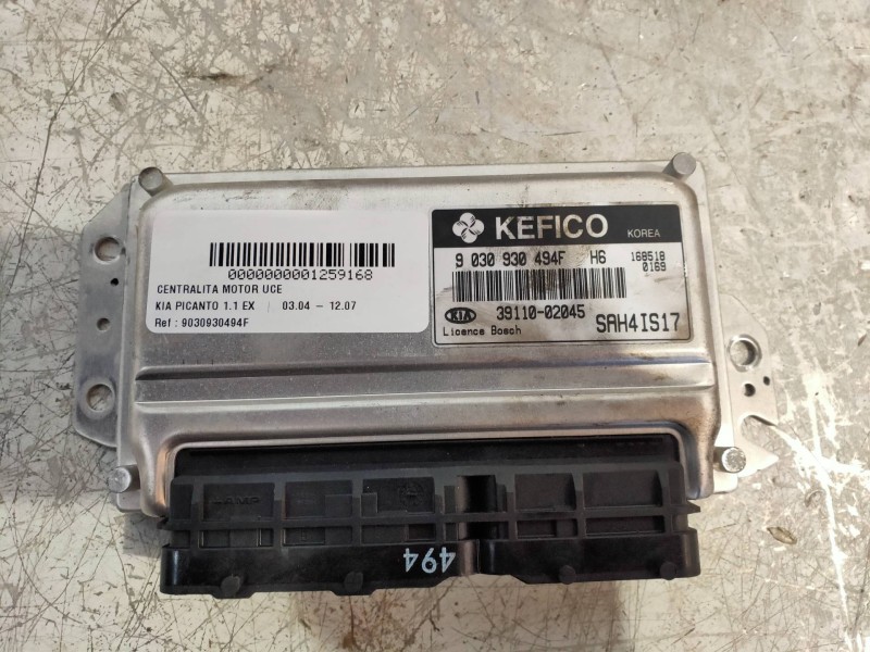 Recambio de centralita motor uce para kia picanto 1.1 ex referencia OEM IAM 3911002045 9030930494F H6 SAH4IS17 KEFICO
