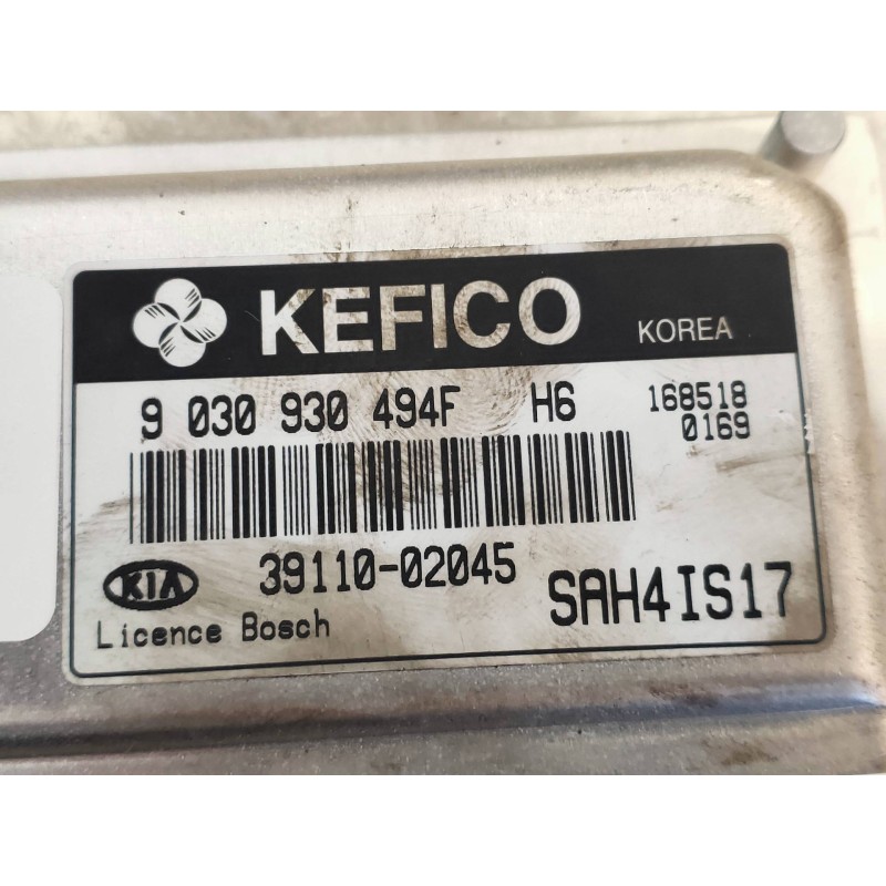 Recambio de centralita motor uce para kia picanto 1.1 ex referencia OEM IAM 3911002045 9030930494F H6 SAH4IS17 KEFICO