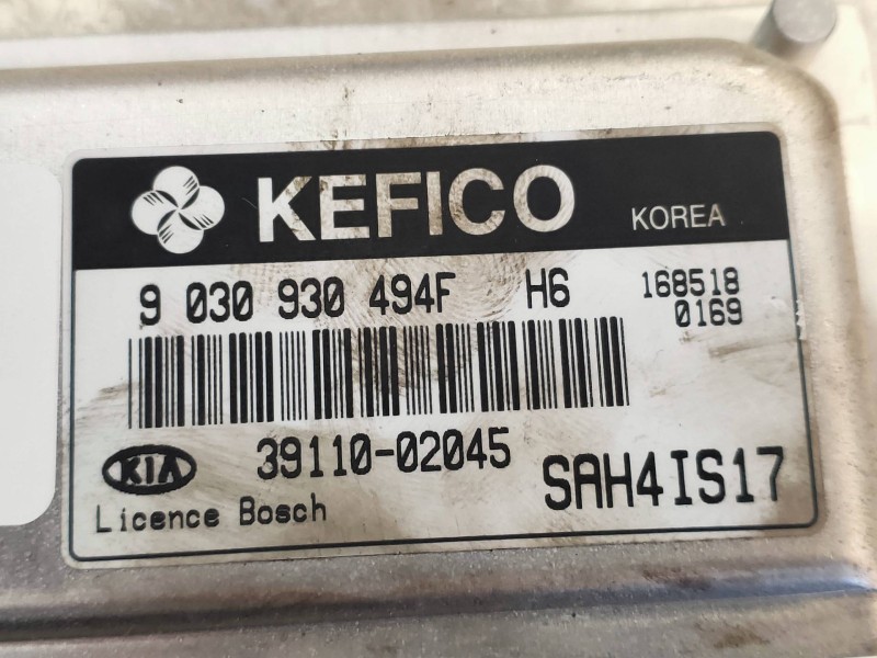 Recambio de centralita motor uce para kia picanto 1.1 ex referencia OEM IAM 3911002045 9030930494F H6 SAH4IS17 KEFICO