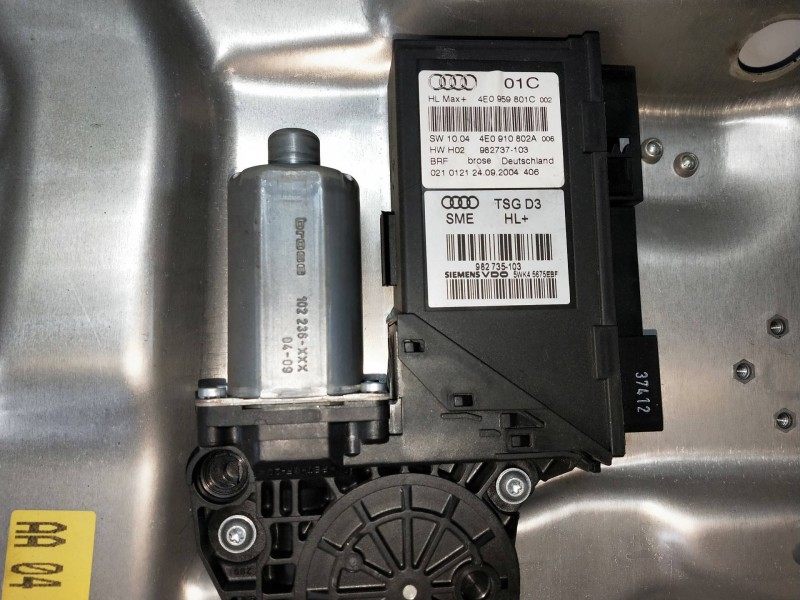 Recambio de elevalunas trasero izquierdo para audi a8 (4e2) 6.0 w12 48v cat (bht) referencia OEM IAM 4E0959801C  4P