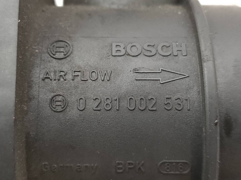 Recambio de caudalimetro para volkswagen t5 transporter/furgoneta caja cerrada, techo elevado referencia OEM IAM 0281002531  BOS