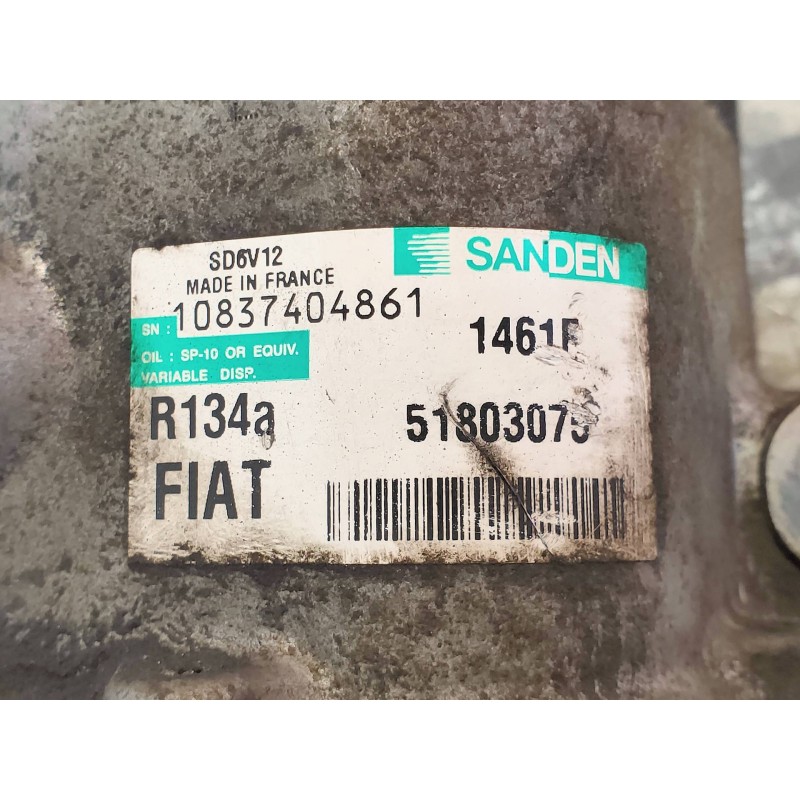 Recambio de compresor aire acondicionado para fiat grande punto (199) 1.3 16v multijet active (55kw) referencia OEM IAM SD6V1214