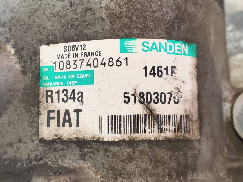 Recambio de compresor aire acondicionado para fiat grande punto (199) 1.3 16v multijet active (55kw) referencia OEM IAM SD6V1214