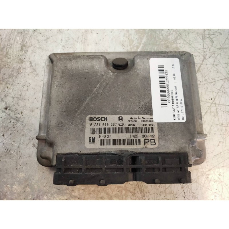 Recambio de centralita motor uce para opel astra g berlina club referencia OEM IAM 0281010267 24417167 28SA4805 PB BOSCH