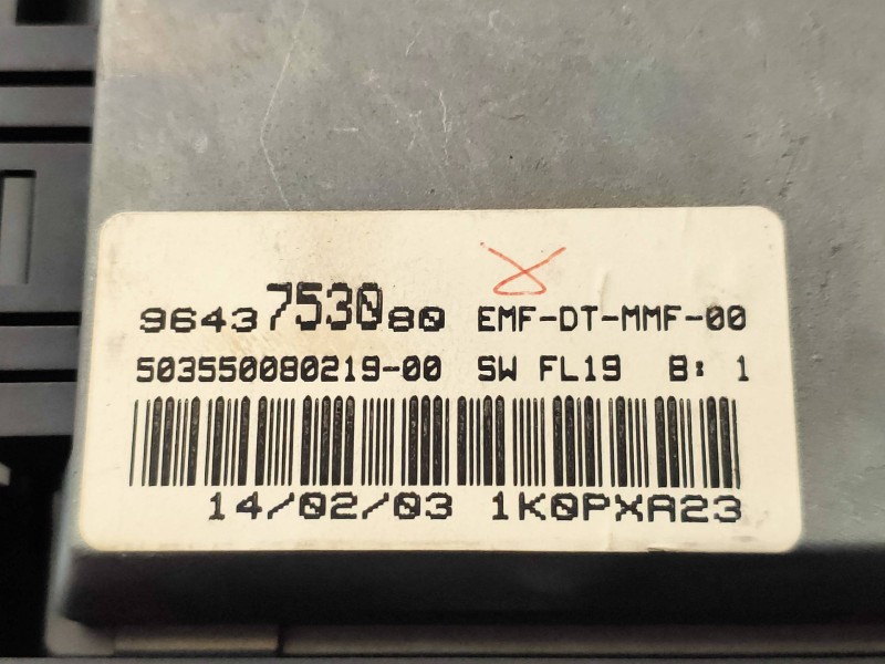 Recambio de cuadro instrumentos para lancia phedra (180) 2.2 jtd 16v emblema referencia OEM IAM 9643753080 1495744080 