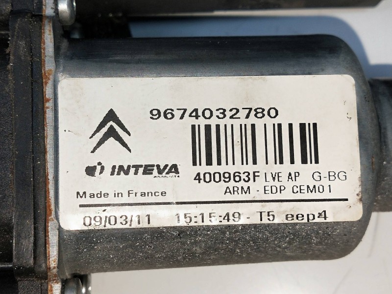 Recambio de elevalunas delantero izquierdo para citroen c4 grand picasso millenium referencia OEM IAM 9674032780 400963F 5P