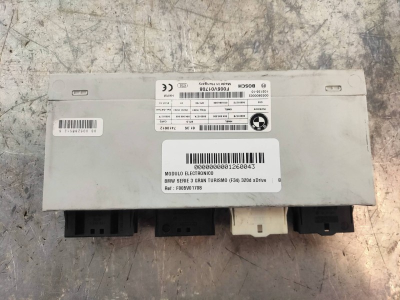 Recambio de modulo electronico para bmw serie 3 gran turismo (f34) 320d xdrive referencia OEM IAM F005V01708 0053800002 10213510