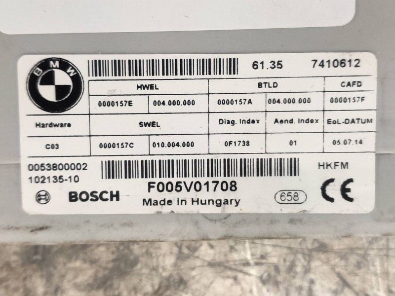 Recambio de modulo electronico para bmw serie 3 gran turismo (f34) 320d xdrive referencia OEM IAM F005V01708 0053800002 10213510