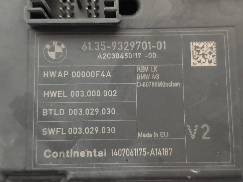 Recambio de modulo confort para bmw serie 3 gran turismo (f34) 320d xdrive referencia OEM IAM A2C3045011700 61359329700101 CONTI