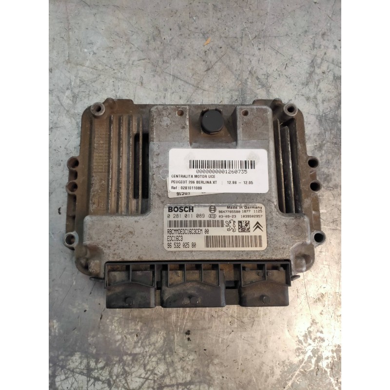 Recambio de centralita motor uce para peugeot 206 berlina xt referencia OEM IAM 0281011089 9653202580 9647785580 1039S02957 BOSC