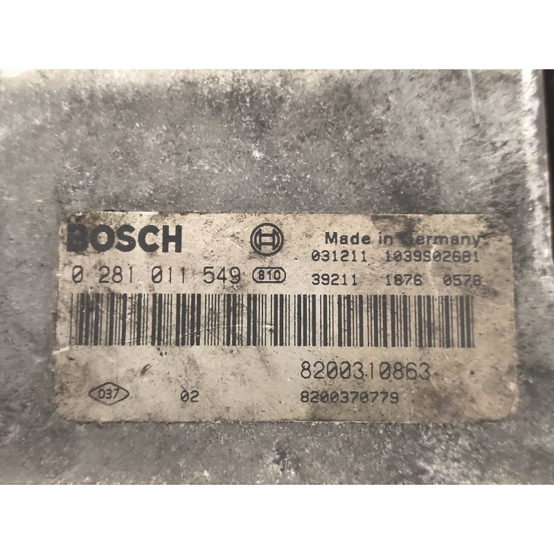 Recambio de centralita motor uce para renault megane ii berlina 5p dynamique referencia OEM IAM 0281011549 8200310863 8200370779