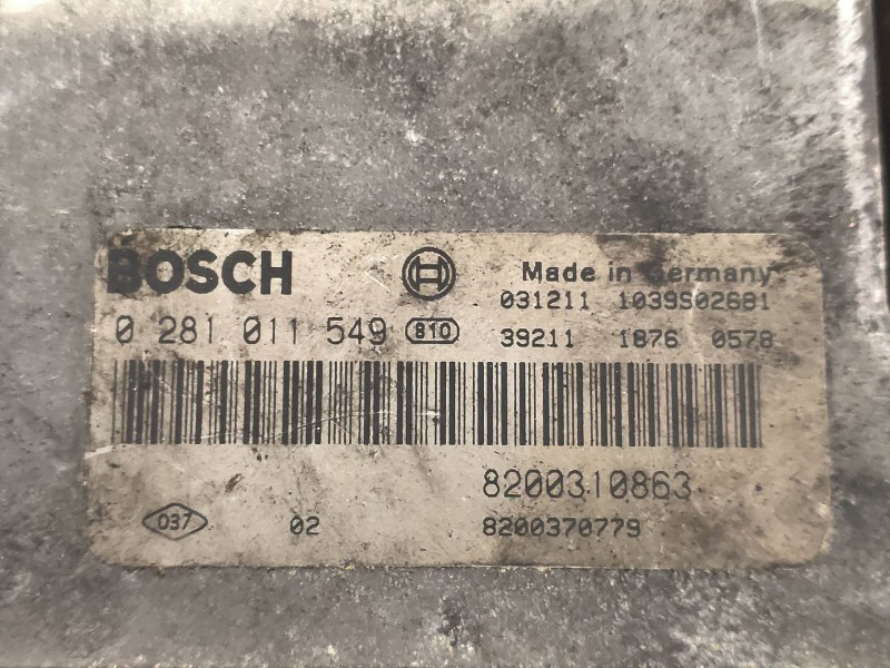 Recambio de centralita motor uce para renault megane ii berlina 5p dynamique referencia OEM IAM 0281011549 8200310863 8200370779