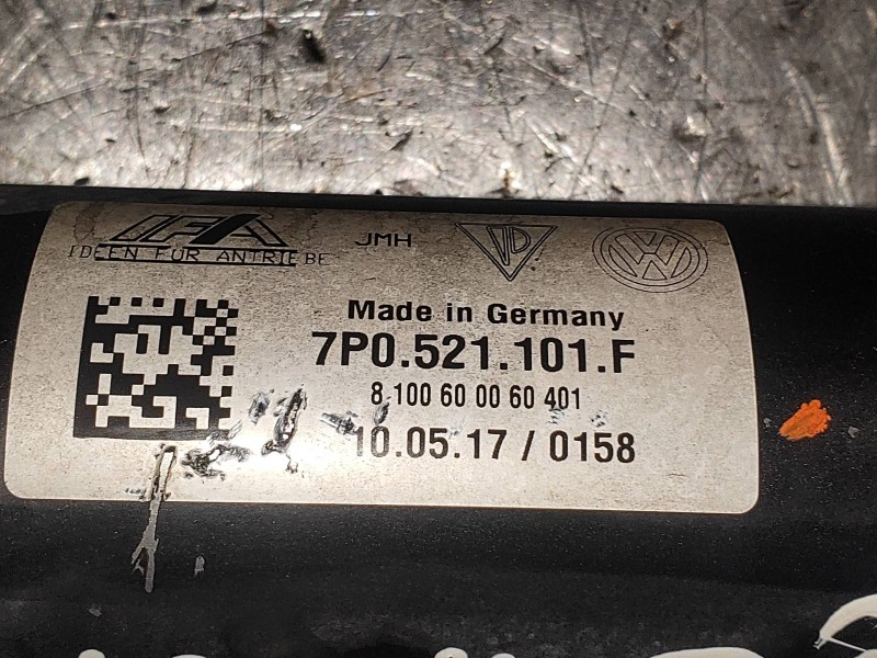 Recambio de transmision central delantera para volkswagen touareg (7p5) v6 tdi bluemotion referencia OEM IAM 7P0521101F  