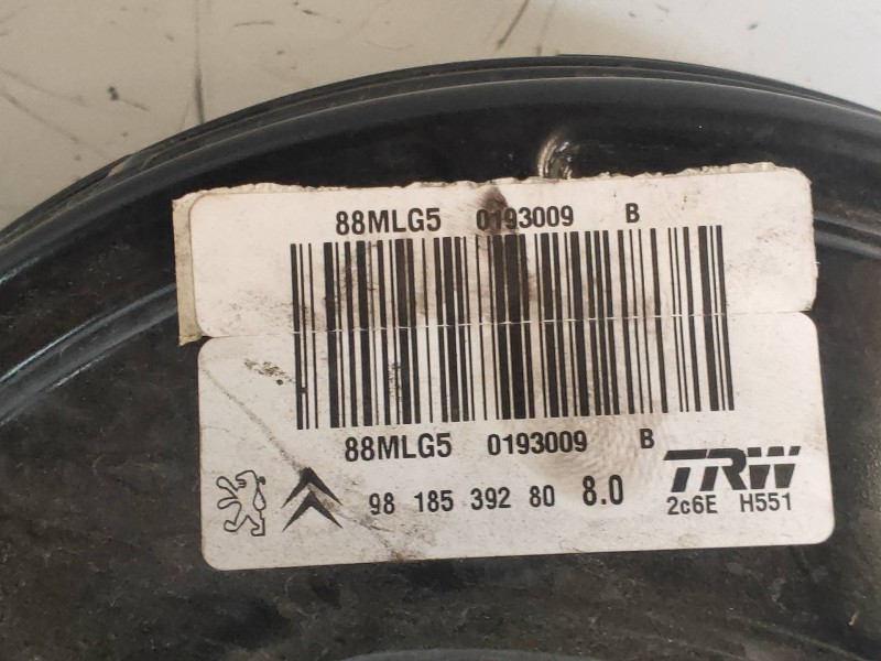 Recambio de servofreno para citroen berlingo 1.2 12v e-thp / puretech referencia OEM IAM 9818539280  1635255280