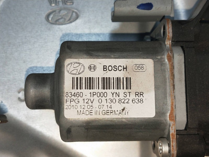 Recambio de elevalunas trasero derecho para hyundai ix20 1.4 cat referencia OEM IAM 834601P000  5P