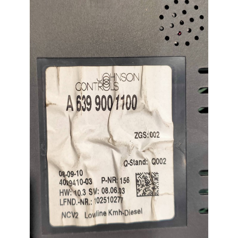 Recambio de cuadro instrumentos para mercedes vito kasten (639) 113 cdi extralang (639.605) referencia OEM IAM A6399001100 10251