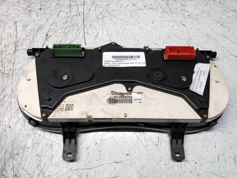 Recambio de cuadro instrumentos para renault trafic caja cerrada (ab 4.01) l1h1 2,90t caja cerrada, corto referencia OEM IAM P82
