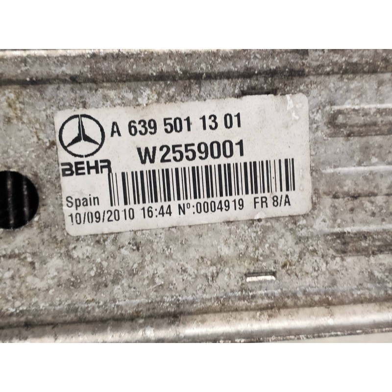 Recambio de intercooler para mercedes vito kasten (639) 113 cdi extralang (639.605) referencia OEM IAM A6395011301 W2559001 BEHR