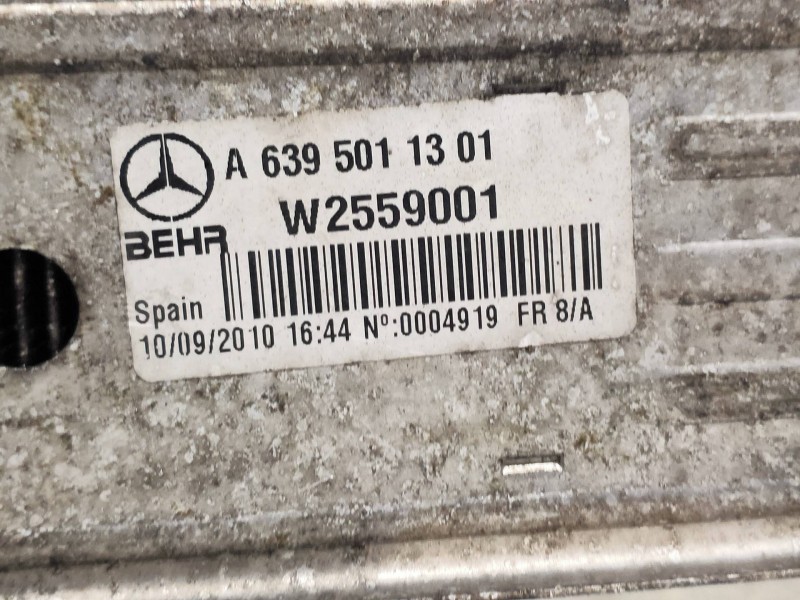 Recambio de intercooler para mercedes vito kasten (639) 113 cdi extralang (639.605) referencia OEM IAM A6395011301 W2559001 BEHR