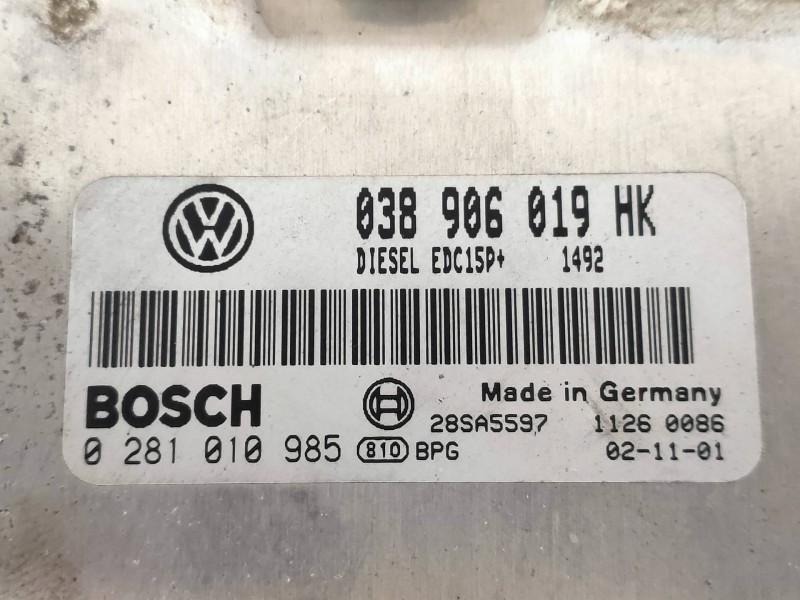 Recambio de centralita motor uce para seat leon (1m1) sport f.r. referencia OEM IAM 0281010985 038906019HK BOSCH