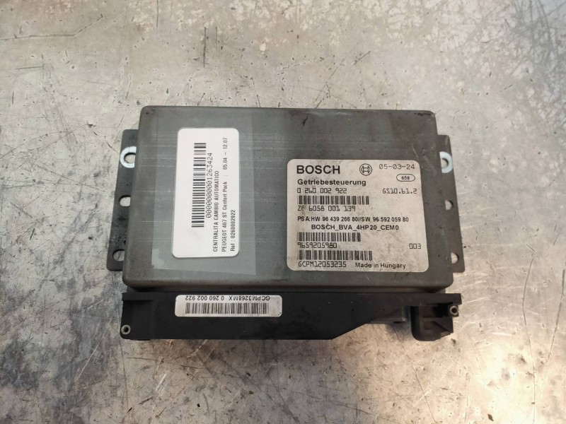 Recambio de centralita cambio automatico para peugeot 407 st confort pack referencia OEM IAM 0260002922 9643926680 9659205980 BO