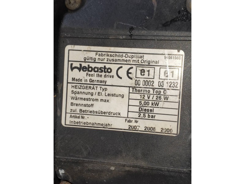 Recambio de calefaccion entera normal para mazda 6 kombi (gh) 2.0 crtd 140cv active sw referencia OEM IAM  AUTONOMA WEBASTO