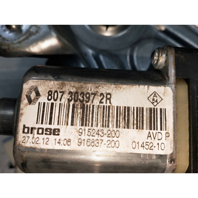 Recambio de elevalunas delantero derecho para renault megane iii coupe renault sport referencia OEM IAM 807303972R 915243200 3P