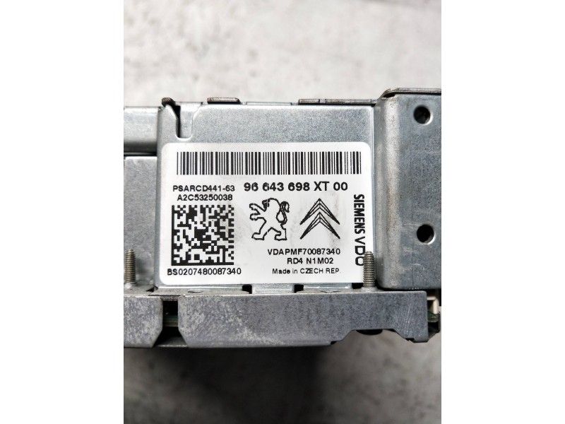 Recambio de sistema audio / radio cd para citroen c3 1.4 hdi audace sensodrive referencia OEM IAM 96643698XT  