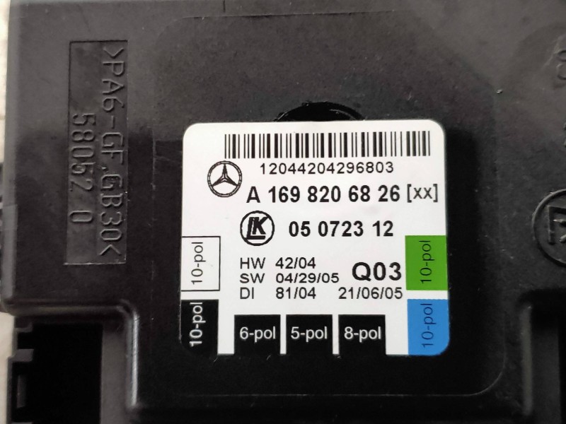 Recambio de modulo electronico para mercedes clase b (w245) 170 (245.232) referencia OEM IAM A1698206826 05072312 