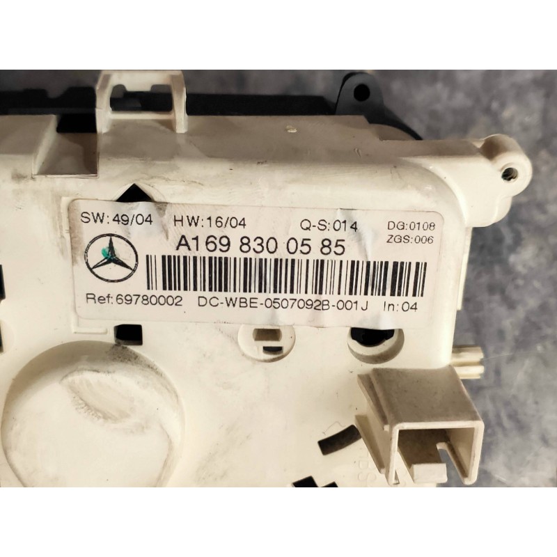 Recambio de mando calefaccion / aire acondicionado para mercedes clase b (w245) 170 (245.232) referencia OEM IAM A1698300585 697