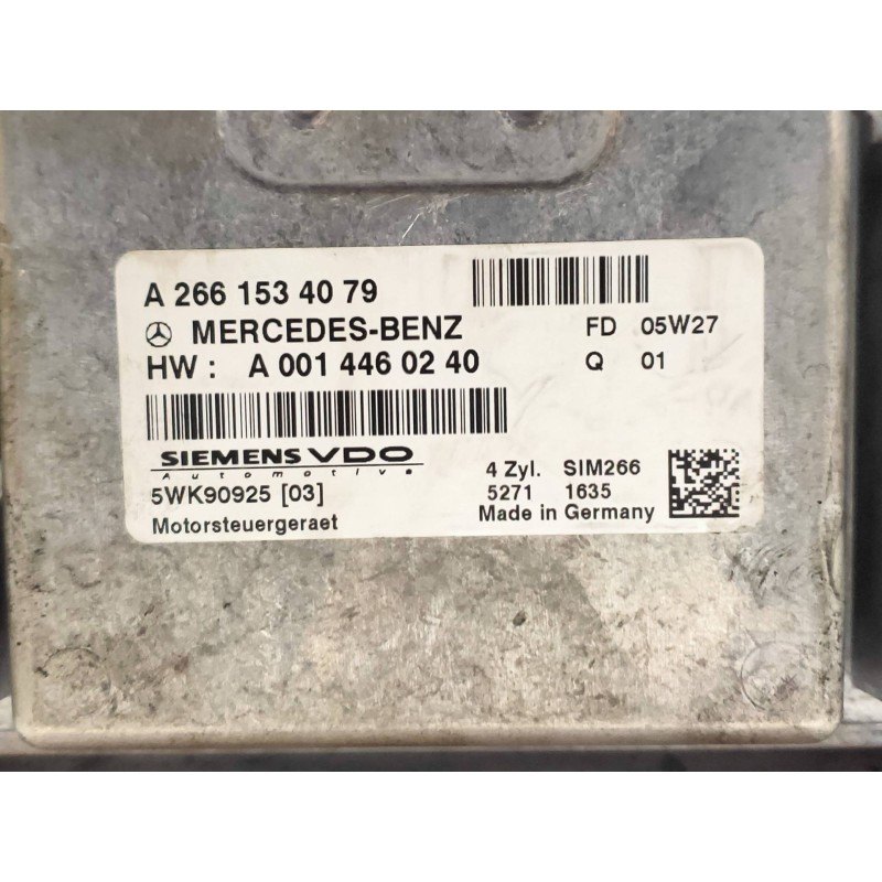 Recambio de centralita motor uce para mercedes clase b (w245) 170 (245.232) referencia OEM IAM 5WK9092503 A2661534079 A001446024