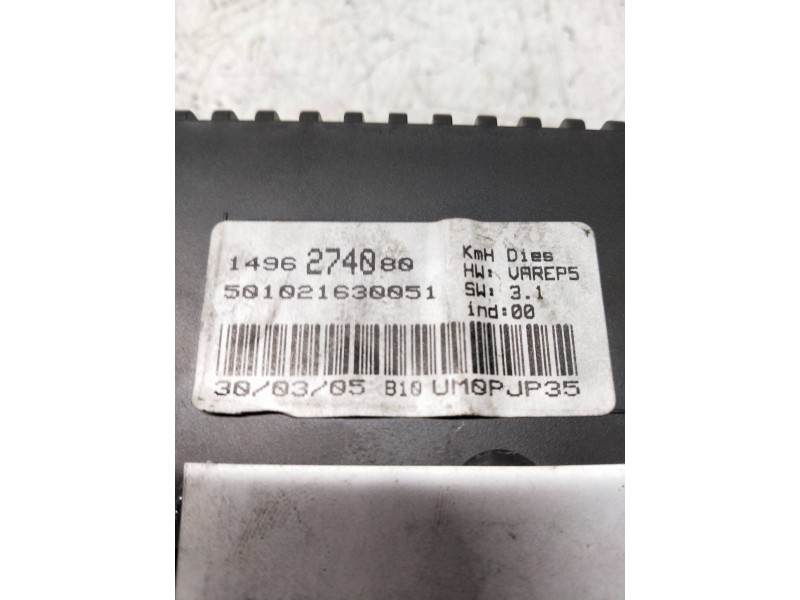 Recambio de cuadro instrumentos para fiat ulysse (179) 2.2 jtd dynamic referencia OEM IAM 1496274080 501021630051 
