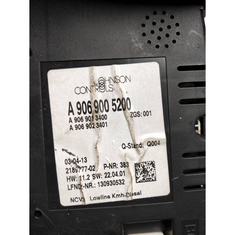 Recambio de cuadro instrumentos para mercedes sprinterii caja cerrada (desde 01.06) 210/213/216 cdi (906.611/613) referencia OEM