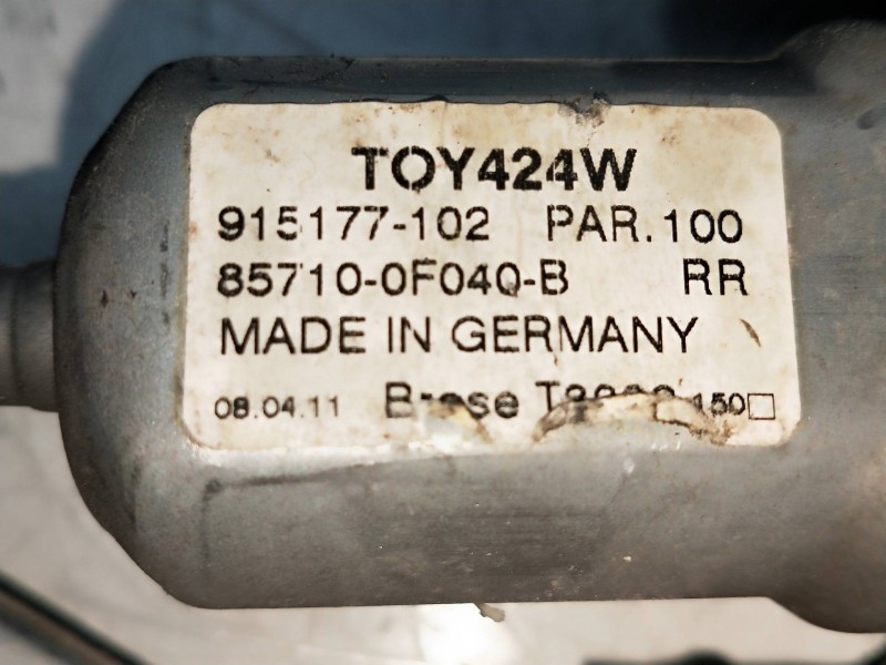 Recambio de elevalunas trasero derecho para toyota verso active referencia OEM IAM 857100F040B 915177102 5P