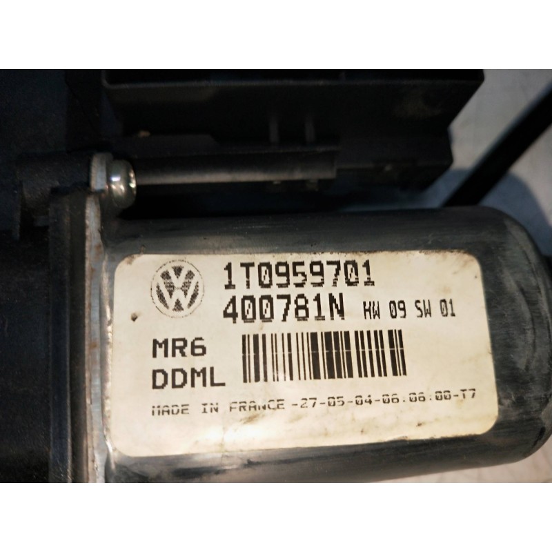 Recambio de elevalunas delantero izquierdo para volkswagen caddy ka/kb (2k) 1.9 tdi referencia OEM IAM 1T0959701 400781N 5P