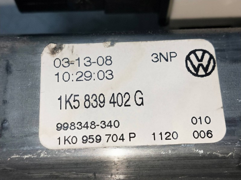 Recambio de elevalunas trasero derecho para volkswagen jetta (1k2) referencia OEM IAM 1K0959704P 1K5839402G 4P