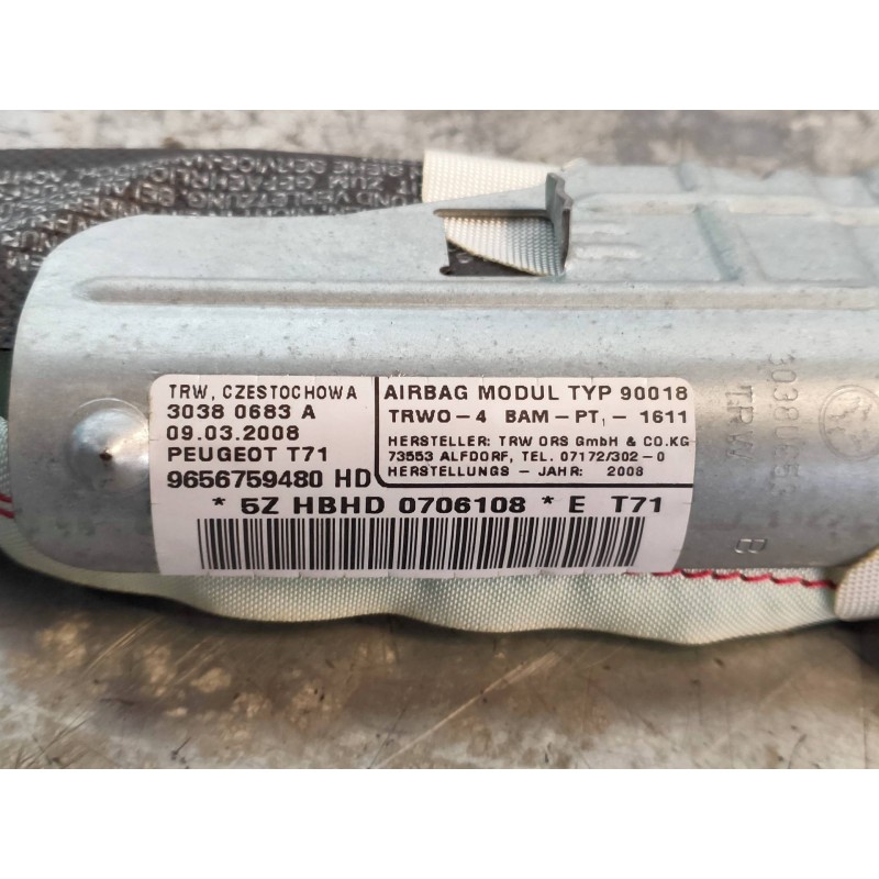 Recambio de airbag cortina delantero izquierdo para peugeot 308 confort referencia OEM IAM 9656759480 30380683A 