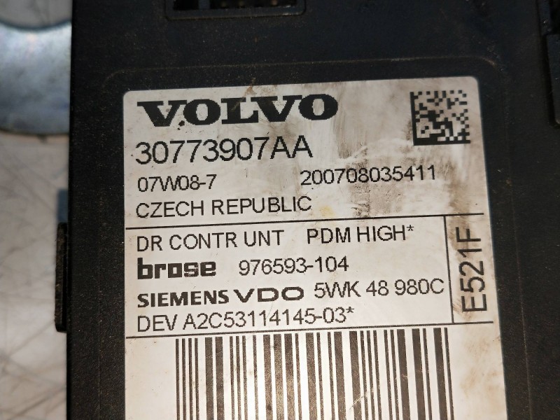 Recambio de elevalunas delantero derecho para volvo s40 berlina referencia OEM IAM 30773907AA  4P