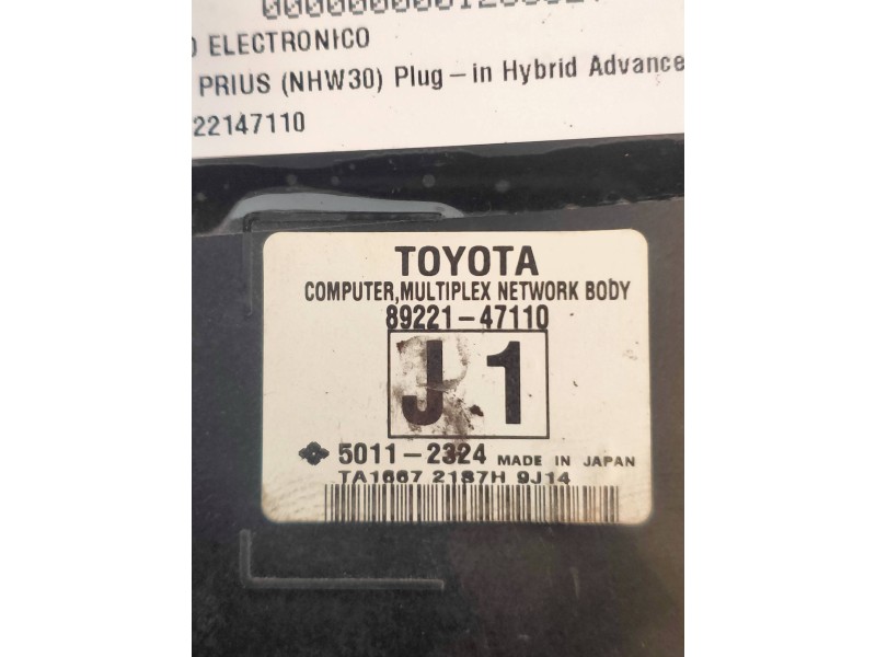 Recambio de modulo electronico para toyota prius (nhw30) plug-in hybrid advance referencia OEM IAM 8922147110 50112324 