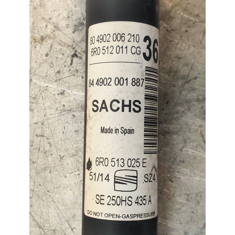 Recambio de amortiguador trasero derecho para seat ibiza (6j5) reference referencia OEM IAM 844902001887 6R0512011CG 6R0513025E 